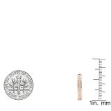 0.23 Carat (ctw) 10K Rose Gold Round Cut White Diamond Ladies Hoop Earrings 1/4 CT