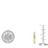 0.23 Carat (ctw) 10K Yellow Gold Round Cut White Diamond Ladies Hoop Earrings 1/4 CT