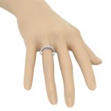 IGI CERTIFIED 0.25 Carat (ctw) 14K White Gold Round Cut White Diamond Ladies 5 Stone Bridal Wedding Band Anniversary Ring 1/4 CT