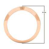 0.60 Carat (ctw) 14K Rose Gold Round Real White Diamond Wedding Stackable Band Anniversary Guard Chevron Ring
