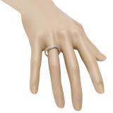 0.20 Carat (ctw) 14K Rose Gold Round Cut Diamond Ladies Stackable Anniversary Wedding Contour Band Guard Ring 1/5 CT