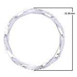 0.75 Carat (ctw) 18K White Gold Round White Diamond Ladies Swirl Bridal Engagement Ring 3/4 CT