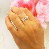 0.75 Carat (ctw) 18K White Gold Round White Diamond Ladies Swirl Bridal Engagement Ring 3/4 CT