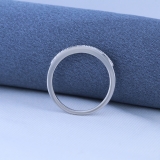 0.10 Carat (ctw) 10K White Gold Round Cut White Diamond Ladies Anniversary Wedding Stackable Contour Guard Band 1/10 CT