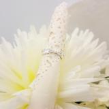 0.25 Carat (ctw) 14K White Gold Round Cut White Diamond Ladies Anniversary Wedding Stackable Contour Guard Band 1/4 CT