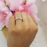0.25 Carat (ctw) 14K White Gold Round Cut White Diamond Ladies Anniversary Wedding Stackable Contour Guard Band 1/4 CT