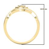 0.30 Carat (ctw) 10K Yellow Gold Round White Diamond Ladies Bridal Halo Split Shank Engagement Ring Set 1/3 CT