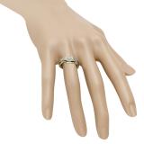 0.30 Carat (ctw) 10K Yellow Gold Round White Diamond Ladies Bridal Halo Split Shank Engagement Ring Set 1/3 CT