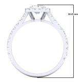 0.50 Carat (ctw) Platinum Round White Diamond Ladies Bridal Semi Mount Engagement Ring (No Center Stone) 1/2 CT