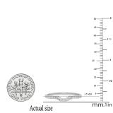 0.30 Carat (ctw) 10K White Gold Round Diamond Ladies Contour Anniversary Wedding Stackable Band Guard Ring 1/3 CT