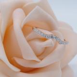 0.30 Carat (ctw) 14K Rose Gold Round Diamond Ladies Contour Anniversary Wedding Stackable Band Guard Ring 1/3 CT