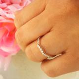 0.30 Carat (ctw) 14K Rose Gold Round Diamond Ladies Contour Anniversary Wedding Stackable Band Guard Ring 1/3 CT