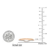 0.30 Carat (ctw) 14K Rose Gold Round Diamond Ladies Contour Anniversary Wedding Stackable Band Guard Ring 1/3 CT
