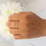 0.30 Carat (ctw) 14K Yellow Gold Round Diamond Ladies Contour Anniversary Wedding Stackable Band Guard Ring 1/3 CT