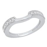 0.25 Carat (ctw) 10K White Gold Round Diamond Ladies Anniversary Wedding Band 1/4 CT