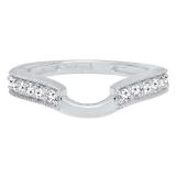 0.25 Carat (ctw) 10K White Gold Round Diamond Ladies Anniversary Wedding Band 1/4 CT