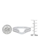 0.25 Carat (ctw) 10K White Gold Round Diamond Ladies Anniversary Wedding Band 1/4 CT