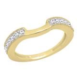 0.25 Carat (ctw) 10K Yellow Gold Round Diamond Ladies Anniversary Wedding Band 1/4 CT