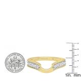 0.25 Carat (ctw) 10K Yellow Gold Round Diamond Ladies Anniversary Wedding Band 1/4 CT