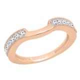 0.25 Carat (ctw) 18K Rose Gold Round Diamond Ladies Anniversary Wedding Band 1/4 CT