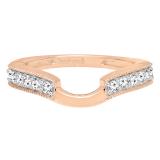 0.25 Carat (ctw) 18K Rose Gold Round Diamond Ladies Anniversary Wedding Band 1/4 CT