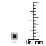 0.15 Carat (ctw) Sterling Silver Round White & Black Diamond Micro Pave Setting Kite Shape Stud Earrings