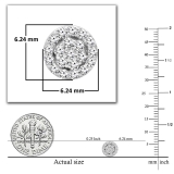 0.25 Carat (ctw) 10K White Gold Round White Diamond Ladies Circle Cluster Stud Earrings 1/4 CT