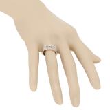 0.35 Carat (ctw) 10K Rose Gold Round White Diamond Ladies Anniversary Wedding Band Stackable Ring 1/3 CT