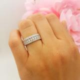 0.35 Carat (ctw) 10K White Gold Round White Diamond Ladies Anniversary Wedding Band Stackable Ring 1/3 CT