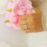 0.35 Carat (ctw) 10K White Gold Round White Diamond Ladies Anniversary Wedding Band Stackable Ring 1/3 CT