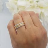 0.35 Carat (ctw) 18K Yellow Gold Round White Diamond Ladies Anniversary Wedding Band Stackable Ring 1/3 CT