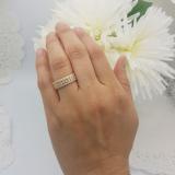0.35 Carat (ctw) 18K Yellow Gold Round White Diamond Ladies Anniversary Wedding Band Stackable Ring 1/3 CT