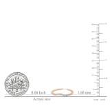 0.15 Carat (ctw) 18K Rose Gold Round White Diamond Anniversary Ring Wedding Guard Band
