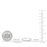 0.15 Carat (ctw) 18K White Gold Round White Diamond Anniversary Ring Wedding Guard Band