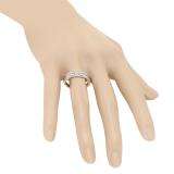 0.60 Carat (ctw) 10K Rose Gold Round & Baguette Diamond Ladies Bridal Anniversary Wedding Band Ring
