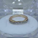 0.30 Carat (ctw) 18K Rose Gold Round Cut White Diamond Ladies Anniversary Wedding Guard Contour Band 1/3 CT