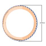 0.50 Carat (ctw) 10K Rose Gold Round Blue Sapphire Ladies Wedding Anniversary Eternity Band Ring 1/2 CT