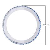 0.50 Carat (ctw) 10K White Gold Round Blue Sapphire Ladies Wedding Anniversary Eternity Band Ring 1/2 CT