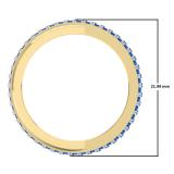 0.50 Carat (ctw) 10K Yellow Gold Round Blue Sapphire Ladies Wedding Anniversary Eternity Band Ring 1/2 CT