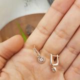 0.60 Carat (ctw) 10K Rose Gold Round White Diamond Ladies Halo Style Dangling Drop Earrings