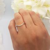 0.20 Carat (ctw) 10K Yellow Gold Round Cut Diamond Ladies Anniversary Wedding Stackable Band Contour Guard Ring 1/5 CT