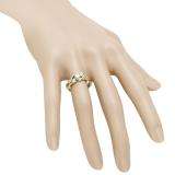 0.50 Carat (ctw) 18K Yellow Gold Round Diamond Ladies Swirl Bridal 3 Stone Engagement Ring With Matching Band Set 1/2 CT