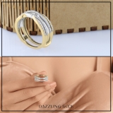 0.50 Carat (ctw) 10K White & Yellow Gold Two Tone Round Cut Diamond Ladies Anniversary Wedding Band Enhancer Guard Double Chevron Ring 1/2 CT