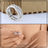 0.50 Carat (ctw) 10K White & Rose Gold Two Tone Round Cut Diamond Ladies Anniversary Wedding Band Enhancer Guard Double Chevron Ring 1/2 CT