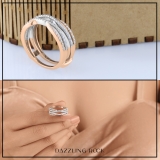 0.50 Carat (ctw) 14K White & Rose Gold Two Tone Round Cut Diamond Ladies Anniversary Wedding Band Enhancer Guard Double Chevron Ring 1/2 CT