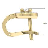 0.50 Carat (ctw) 10K Yellow Gold Round White Diamond Ladies Halo Style Hoop Earrings 1/2 CT