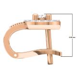 0.50 Carat (ctw) 18K Rose Gold Round White Diamond Ladies Halo Style Hoop Earrings 1/2 CT