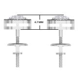 0.25 Carat (ctw) 10K White Gold Round Champagne & White Diamond Ladies Cluster Style Stud Earrings 1/4 CT