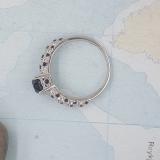 1.15 Carat (ctw) 10K White Gold Round Cut Black Diamond Ladies Bridal Vintage & Antique Engagement Ring