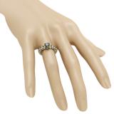 1.15 Carat (ctw) 18K Yellow Gold Round Cut Black Diamond Ladies Bridal Vintage & Antique Engagement Ring